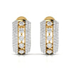 Round Cut Diamonds Sparkling Hoops Earrings