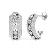 Round Cut Diamonds Sparkling Hoops Earrings