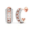 Round Cut Diamonds Sparkling Hoops Earrings