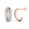 Round Cut Diamonds Sparkling Hoops Earrings