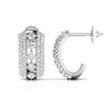 Round Cut Diamonds Sparkling Hoops Earrings