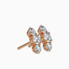 Round Cut Three Diamonds Drop Earring