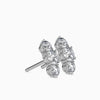 Round Cut Three Diamonds Drop Earring