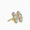 Round Cut Three Diamonds Drop Earring