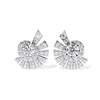 Round Diamond Cluster Earrings