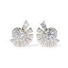 Round Diamond Cluster Earrings