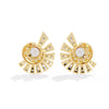 Round Diamond Cluster Earrings