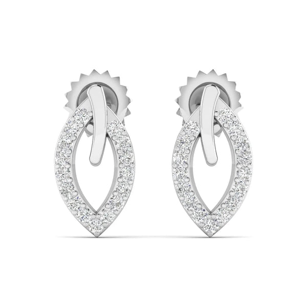 Round Diamond Gold Earrings