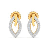 Round Diamond Gold Earrings