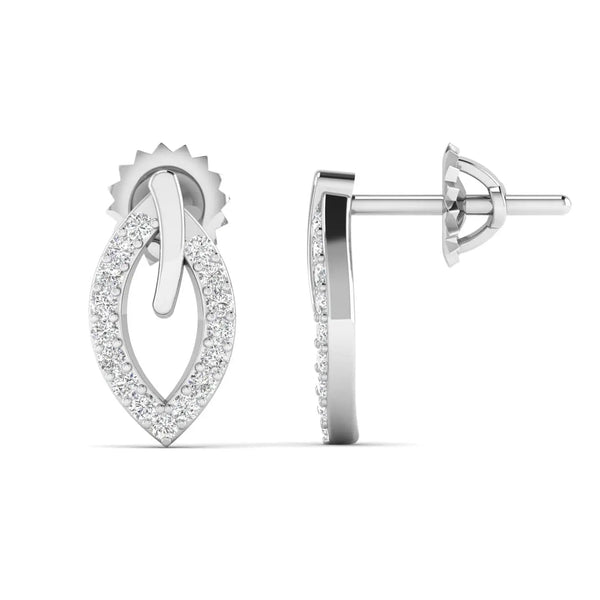 Round Diamond Gold Earrings