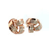Round Diamonds Knot Hoops Earrings
