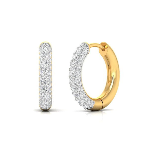 Round cut Diamonds Clustered Elegance Earrings