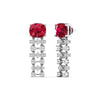 Scarlet Drop Diamond Earrings