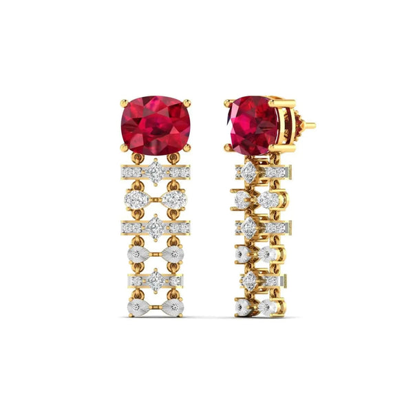 Scarlet Drop Diamond Earrings