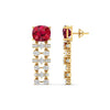 Scarlet Drop Diamond Earrings