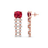 Scarlet Drop Diamond Earrings