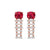 Scarlet Drop Diamond Earrings