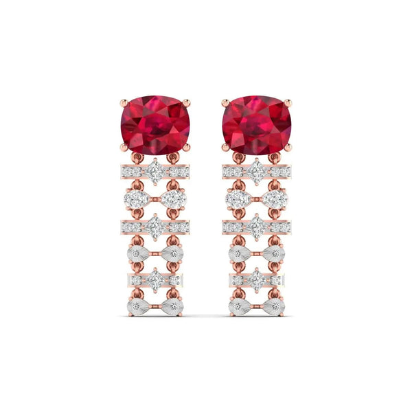Scarlet Drop Diamond Earrings