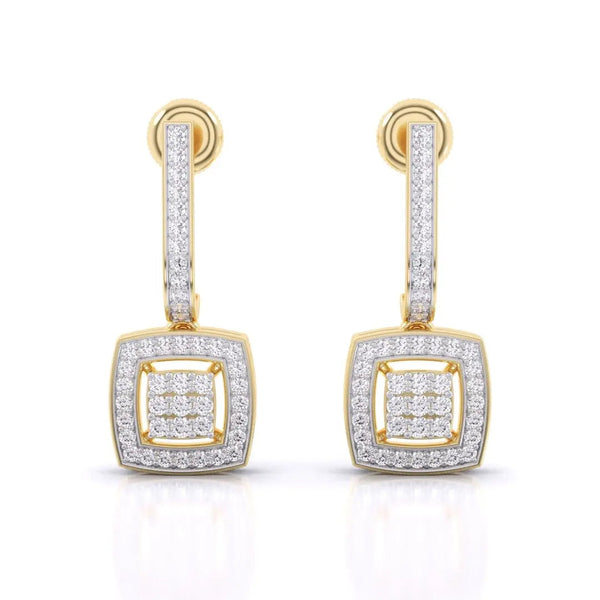 Sleek Drop Diamond Earrings