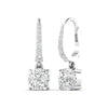 Solitaire Diamond Hoops Earrings