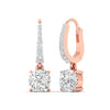 Solitaire Diamond Hoops Earrings