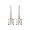 Solitaire Diamond Hoops Earrings