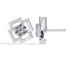 Square Earrings with Circle Center