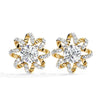 Sunflower Inspired Diamond Earrings