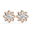 Sunflower Inspired Diamond Earrings