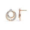 Swirling Circle Diamond Earrings