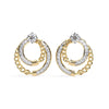 Swirling Circle Diamond Earrings
