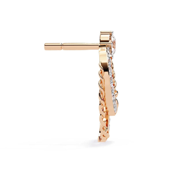 Swirling Circle Diamond Earrings