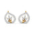 Teardrop Leaf Diamond Studs