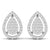 Teardrop Round Cut Diamond Earrings