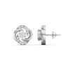Two Tone Diamond Cluster Earrings