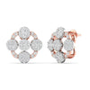 Two-Tone Diamond Gold Stud Earrings