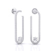U-loop Drop Diamond Earrings