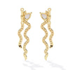 Wavy Diamond Drop Earrings