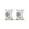 1 Carat Each Emerald Cut Diamond Earrings