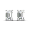 1 Carat Each Emerald Cut Diamond Earrings