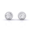 1 Carat Each Halo Diamond Earrings