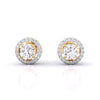 1 Carat Each Halo Diamond Earrings