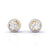 1 Carat Each Halo Diamond Earrings