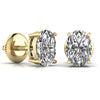 1 Carat Each Oval Shape Diamond Studs