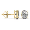1 Carat Each Oval Shape Diamond Studs