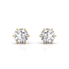 1 Carat Each Solitaire Studs Earrings
