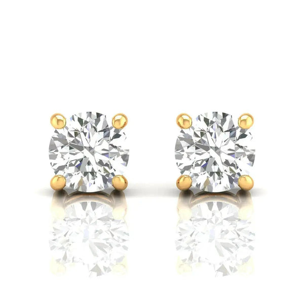 1 Carat Each Solitaire Studs