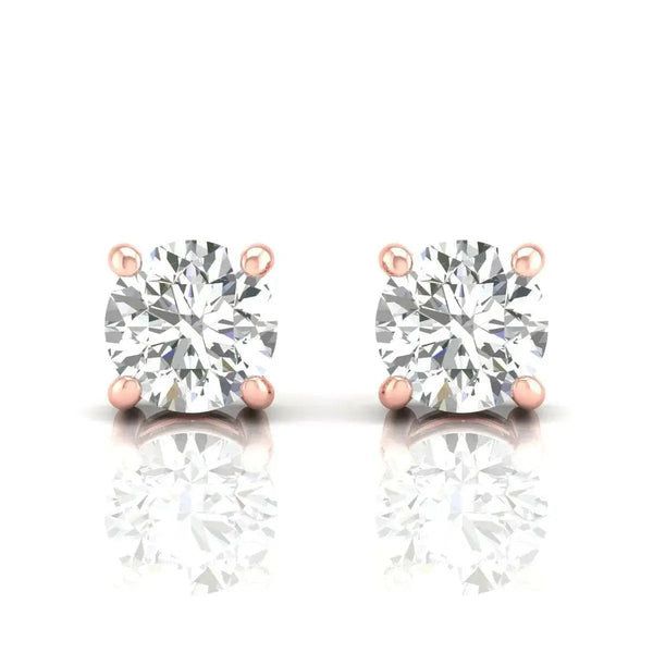 1 Carat Each Solitaire Studs
