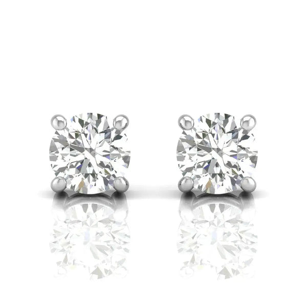 1 Carat Each Solitaire Studs