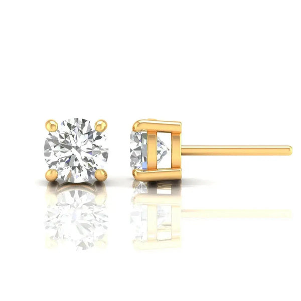 1 Carat Each Solitaire Studs